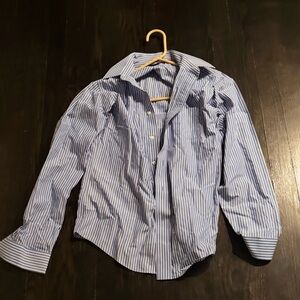 Brooks Brothers Blue and White Striped Dress Shirt